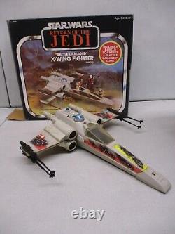 1981 Star Wars Return of the Jedi Battle Damaged X-Wing Fighter with Box