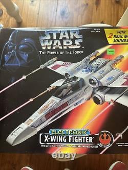 1995 Star Wars The Power of the Force Electronic X-Wing Fighter NEW Ships Free