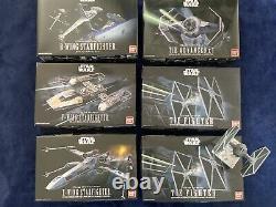 Bandai Star Wars 1/72 Model Lot- B-Wing, X-Wing, Y-Wing, TIE, TIE Advanced