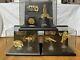 Galoob Star Wars 24 K Gold Plated Millennium Falcon Tie Fighter X-wing Set Of 3