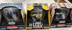 STAR WARS Titanium Series Die Cast Lot of 3 Ships X-Wing, Jedi Starfighter, LAAT