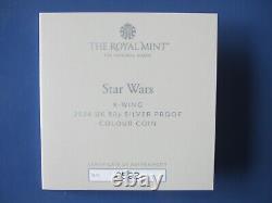 Silver Proof Star Wars X-Wing Fighter Coloured 50p Coin 2024