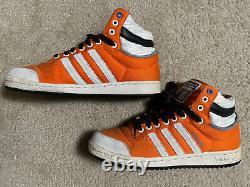 Size 9, Adidas Star Wars Luke Skywalker X Wing Pilot Shoes, Men's orange hi-top