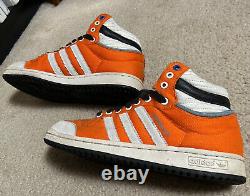 Size 9, Adidas Star Wars Luke Skywalker X Wing Pilot Shoes, Men's orange hi-top