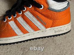 Size 9, Adidas Star Wars Luke Skywalker X Wing Pilot Shoes, Men's orange hi-top