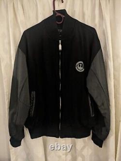 Star Wars Jacket Mens XL Black Leather Wool X-Wing Millennium Collection