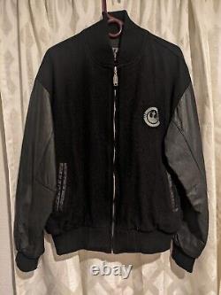 Star Wars Jacket Mens XL Black Leather Wool X-Wing Millennium Collection