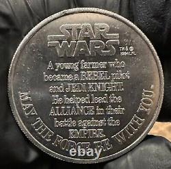 Star Wars Kenner Power Of The Force Luke Skywalker X-wing Coin Vintage 1984