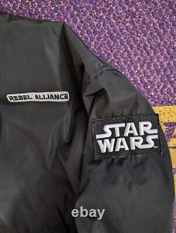 Star Wars Rebel Alliance Flight Jacket X-Wing Bomber Patch Black Men's M