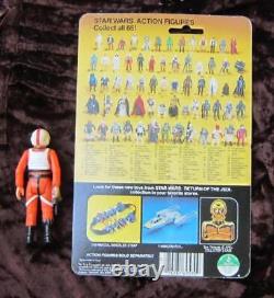 Star Wars Return of the Jedi LUKE SKYWALKER X-WING Action Figure'83.65 Card Bk