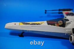 VINTAGE Star Wars COMPLETE BATTLE DAMAGED X WING FIGHTER + FIGURE KENNER WORKS