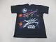 Vintage Star Wars Shirt Adult Large Black All Over Print Movie 1997 X Wing Mens