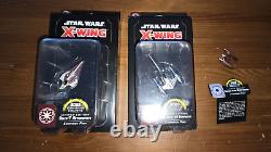 X-Wing miniatures Limited Edition ships Adepticon Vulture, Silver N-1 & Delta 7