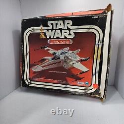 Chasseur X-Wing 1978 STAR WARS Vtg Original COMPLET 1ère boîte FONCTIONNELLE Lumière