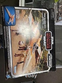 Collection Vintage Star Wars Rise of Skywalker Poe Dameron's X-Wing + 9 Figurines