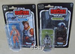 Lot de 6 figurines STAR WARS 40e anniversaire : R2-D2, Leia, Han, Vader, Luke X Wing, NEUVES.