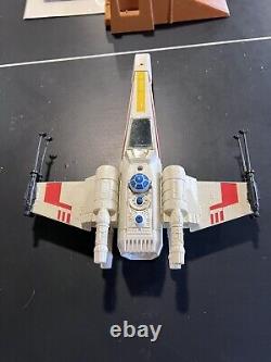Lot vintage de Star Wars X-wing Fighter Droid Factory Landspeeder Turret Playset