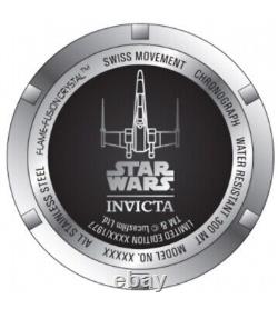 Montre pour homme Invicta X-Wing STAR WARS Rebel Alliance Édition Limitée Swiss Z60